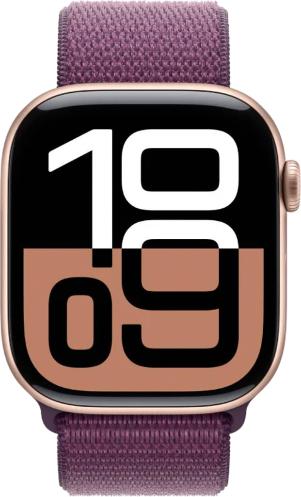 Смарт-годинник Apple Watch Series 10 GPS 42mm Rose Gold Aluminium Case with Plum Sport Loop (MWWK3QH/A)